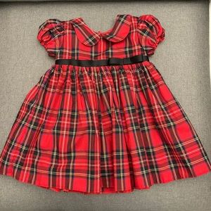 Red Tartan party dress-Baby Dress